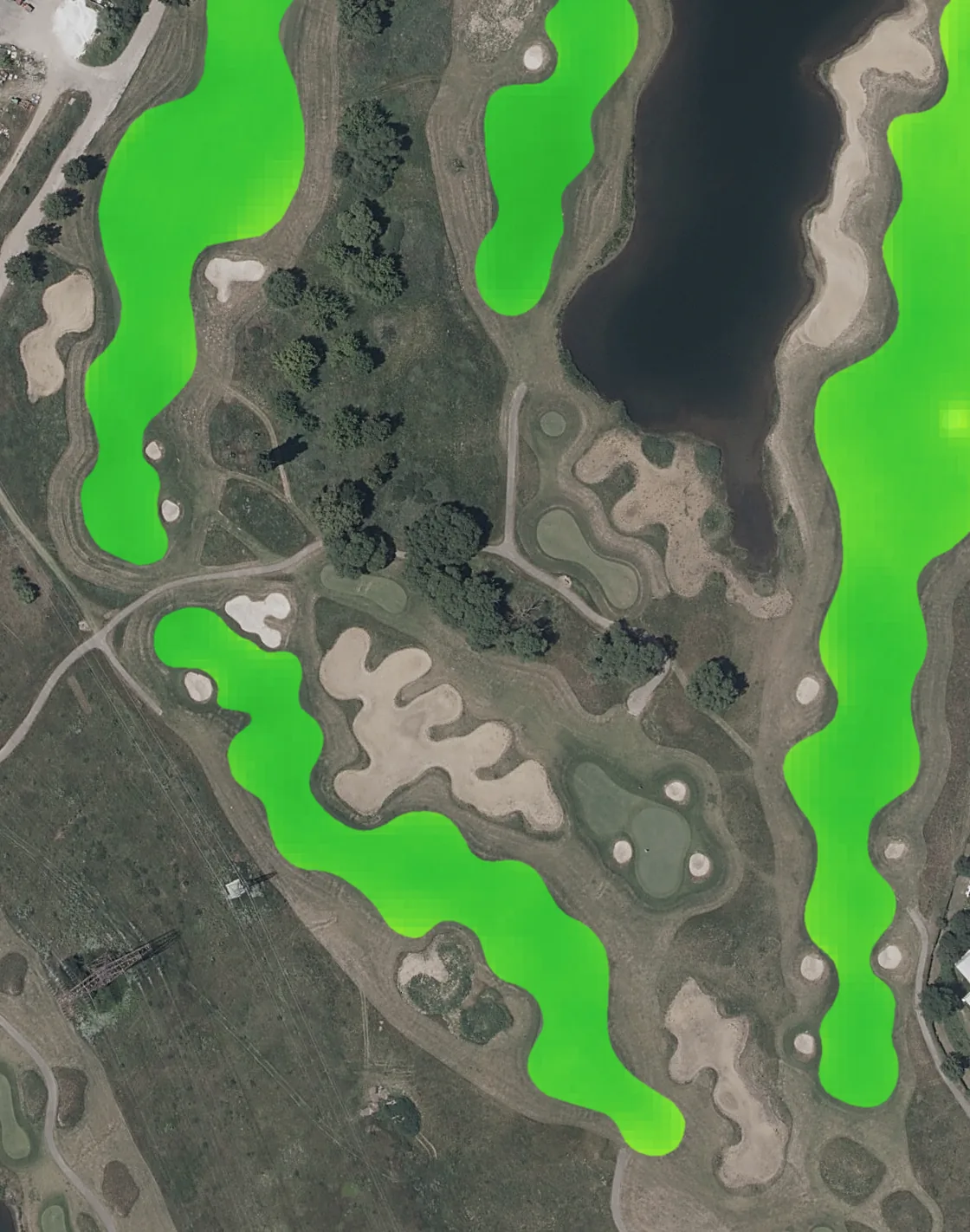 Part of a golf course at its normal for this time of year